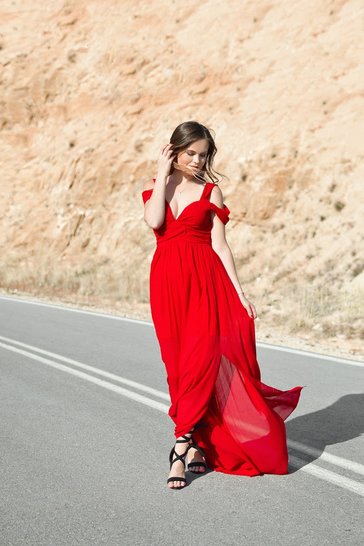 Sailor Solid Cotton Maxi Dress