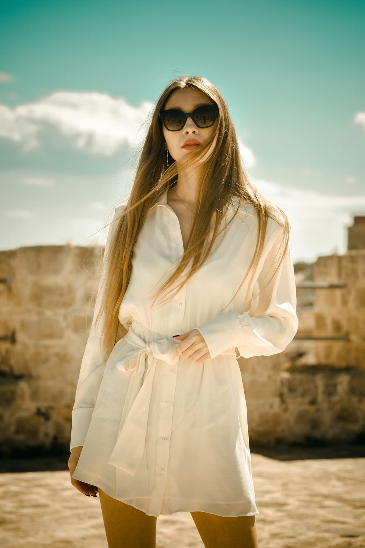 Zara Belted Poplin Shirt Dress